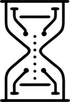 Abstract digital hourglass with circuit lines and copy space vector
