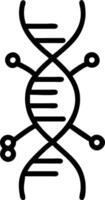 Abstract digital DNA strand made of circuit lines with copy space vector