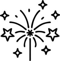 Abstract digital art of fireworks in the night sky with bokeh effect and copy space below. vector