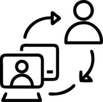 Candid photo of remote workers using collaborative digital tools for digital transformation with copy space vector