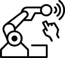 Candid photo of operator adjusting AI powered machinery in factory with copy space vector