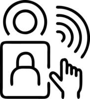 Candid photo of data security experts using biometric scanners with copy space vector