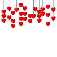 hanging heart background decoration vector
