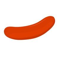 grilled sausage element vector