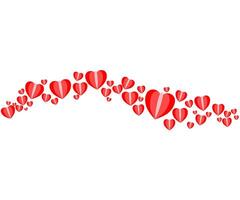 flowing heart shaped background vector
