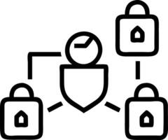 Business themed photo of professionals securing data with digital devices and copy space vector