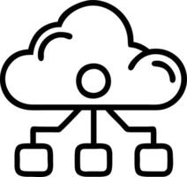 Business themed image of cloud storage symbols integrating with office environment and copy space vector