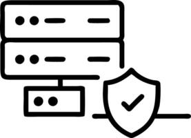 Business themed illustration of secure data centers with copy space vector