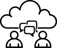 Business executives discussing cloud strategy in boardroom with copy space vector