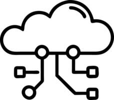 Bokeh digital art of cloud computing in business workflow with copy space vector