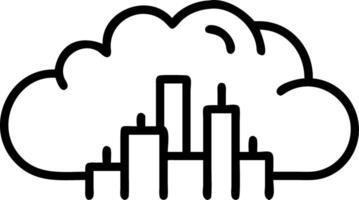 Bokeh digital art of cloud network forming over city skyline and copy space vector