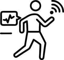 Athletes training with wearable tech in an urban park vector
