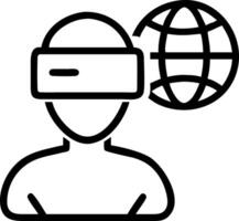 Architects collaborating on global projects using VR vector