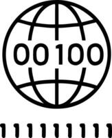 Abstract globe made of binary code over soft background vector