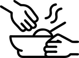 Abstract Family Meal Preparation with Bokeh Background vector