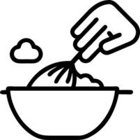 Abstract Family Mixing Batter with Bokeh Lighting vector