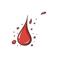 Realistic Red Droplet of Blood vector