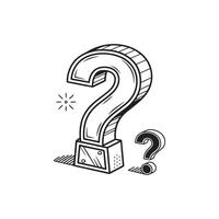 3D Question Mark Graphic vector