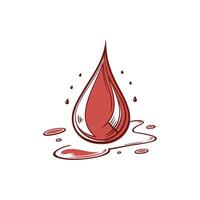 Simple Red Blood Drop vector