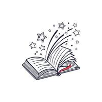 , Open Book of Magic and Knowledge vector