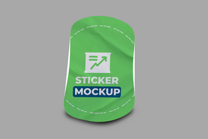 Crumpled Paper Texture Template for Dynamic Sticker Mockups psd