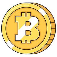 Illustration of Bitcoin Coin vector