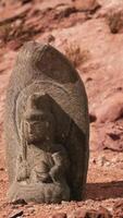 Ancient Statue on the Rocks Desert video