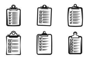Checklist icons set vector