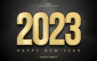 Black 3D gold text effect design Editable Text Effect Design psd