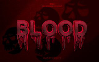 3D Editable Text Effect Design red font psd