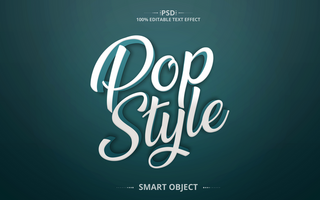 Pop style 3D text effect design psd
