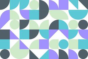 Geometric background in neo geometry style. Various simple colorful abstract shapes.Bauhus vector