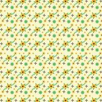 Seamless pattern with flowers and crosses on a yellow background. vector