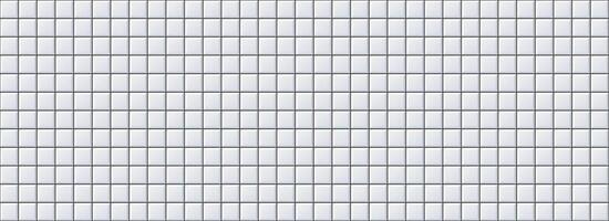 Seamless grey tile pattern. Square ceramic tiled texture for bathroom wall, kitchen floor, pool surface. Repeating white mosaic grid background. Repeated light brick backdrop. vector