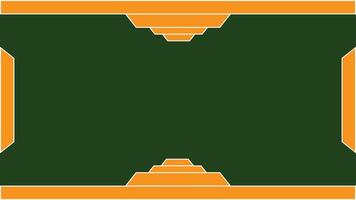Border frame camera overlay on green screen background vector
