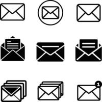 email icon set vector