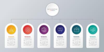 Mind mapping and flow chart template with business icons vector