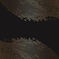 Luxury dark and gold abstract dot pattern background vector