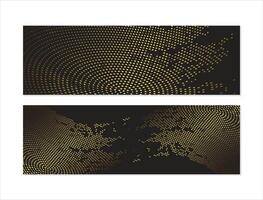 luxurious abstract dot pattern banner vector