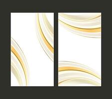 Gold abstract wave and line banner design vector