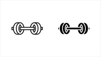 Dumbbell icon set, vector