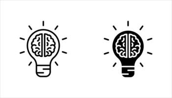 Brainstorm icon set, vector