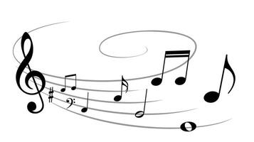 un símbolo con música notas vector