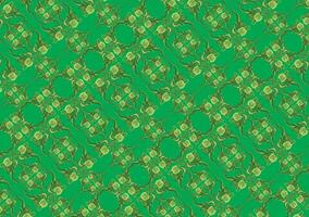 Graceful Green Ornament Pattern for a Luxurious Background vector