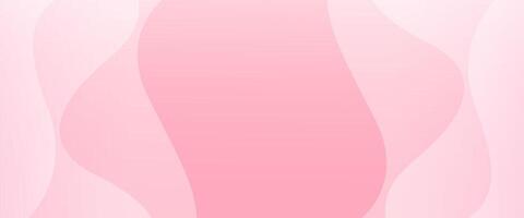 Abstract white-pink banner background, pink dynamic wallpaper with wave shapes vector