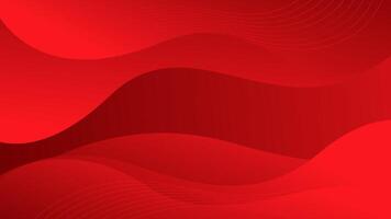Abstract red fluid wave background. Modern gradient dynamic wallpaper vector