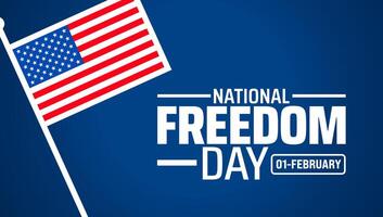 National Freedom Day background banner or poster design template. observed every year in February. vector