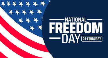 National Freedom Day background banner or poster design template. observed every year in February. Holiday concept. Use to any Template, card, poster, placard, template. vector