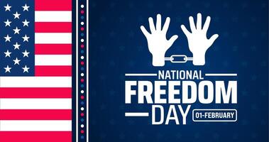 National Freedom Day background banner or poster design vector