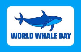 World whale day background banner or poster design template. observed every year in February. Holiday concept. Use to any Template, card, poster, placard, template. vector